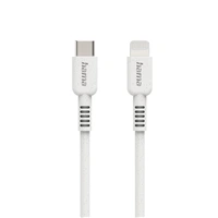 Hama Eco MFi kabel USB 2.0 pro Apple, USB-C – Lightning, 1 m, bílý